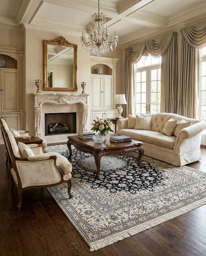 6' 8 x 10' 1 Hand Knotted Nain Rug