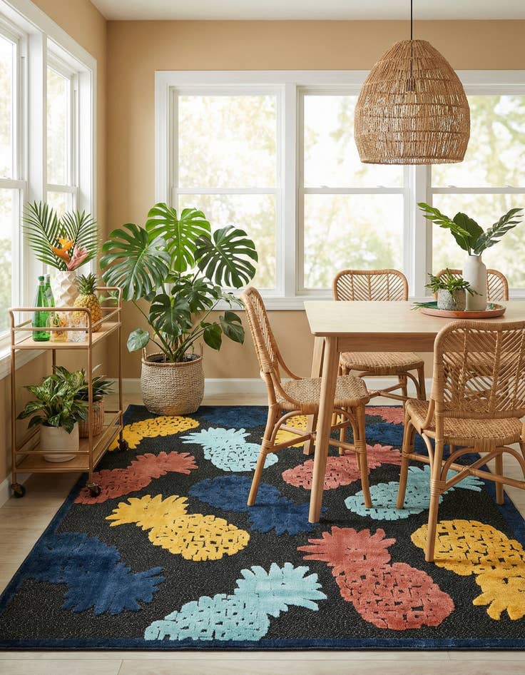 Detail image of 6' x 9'  Washable Belize Indoor / Outdoor Rug