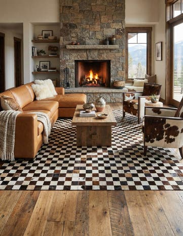 8' x 9' 10 Cowhide Stocks Rug
