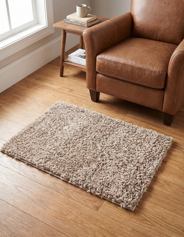 2' x 3' Solid Shag Rug