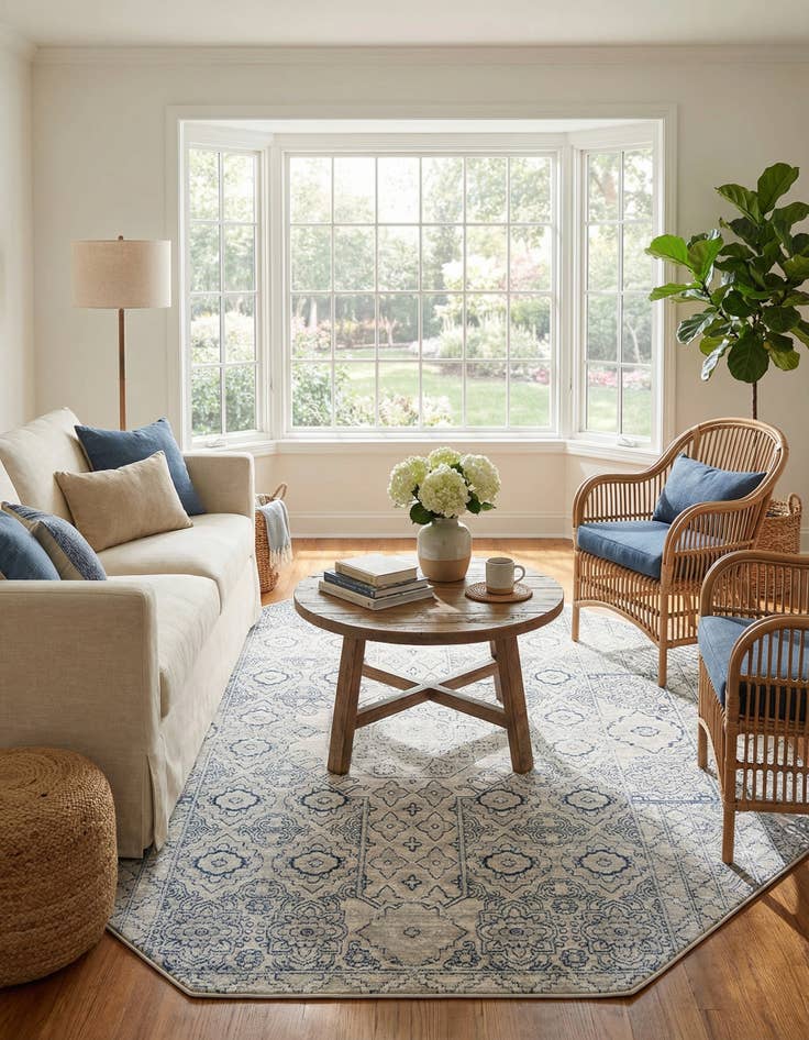 Detail image of 7' x 7' Newport Octagon Rug