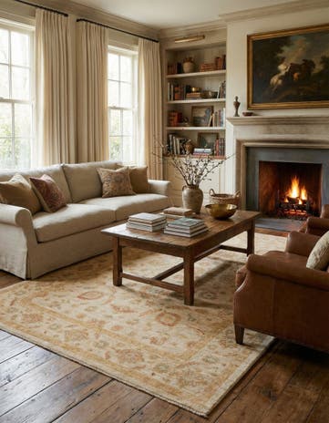 6' 7 x 9' 6 Hand Knotted Peshawar Ziegler Rug