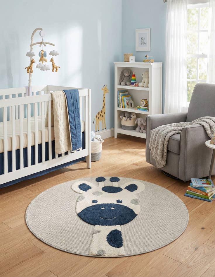 Detail image of 5' x 5' Whimsy Kids Round Rug