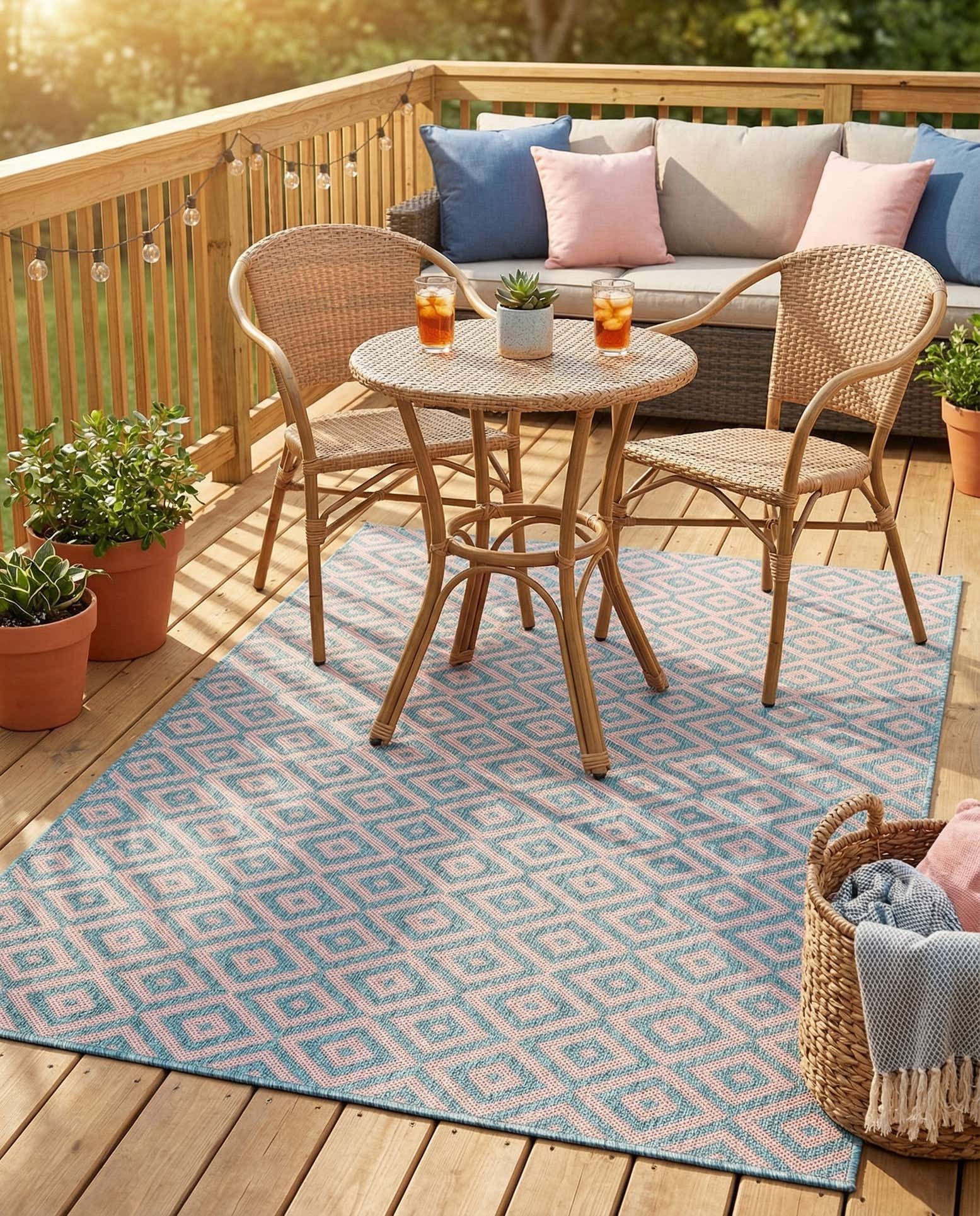 4' x 6' Easy-Clean Jill Zarin Costa Rica Indoor / Outdoor Rug