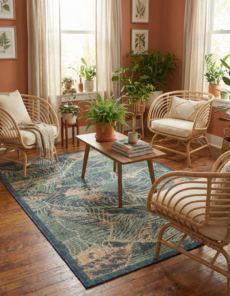 Detail image of 4' x 6' Easy-Clean Baja Indoor / Outdoor Rug