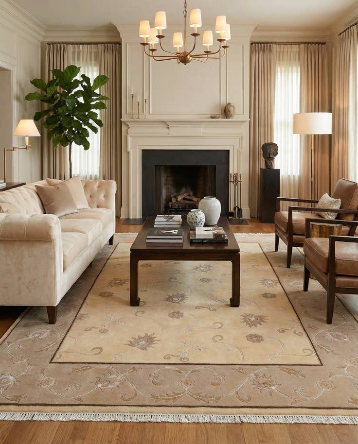 Detail image of 5' 8 x 7' 10 Hand Knotted Darya Rug
