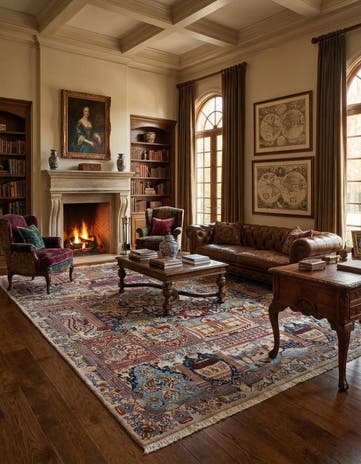 10' 1 x 12' 8 Hand Knotted Kashmar Persian Wool Rug