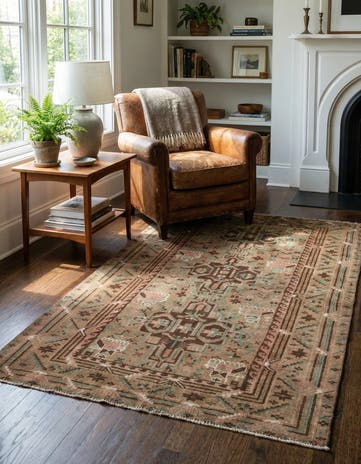 3' 10 x 6' 2 Hand Knotted Ultra Vintage Persian Wool Rug