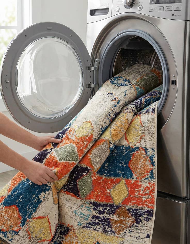 Detail image of  6' x 9'  Washable Vivid Rug