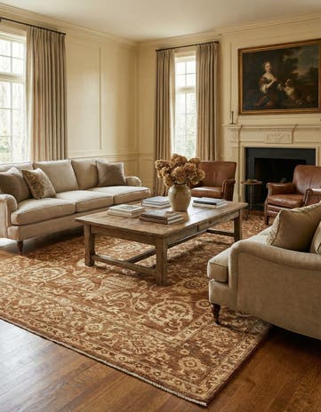 6' 5 x 10' Hand Knotted Peshawar Ziegler Rug