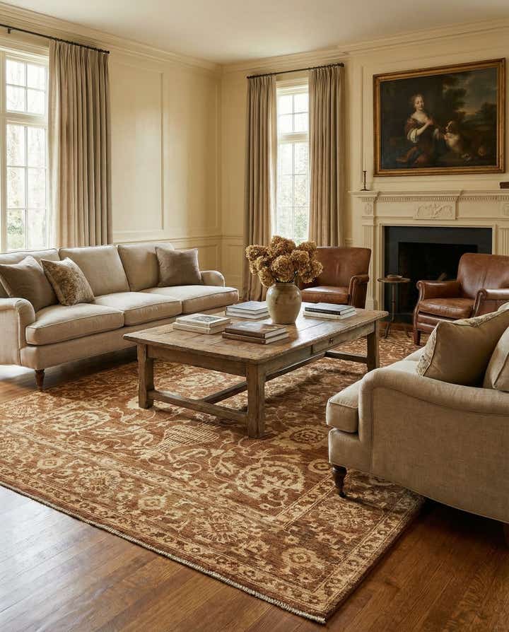 6' 5 x 10' Hand Knotted Peshawar Ziegler Rug