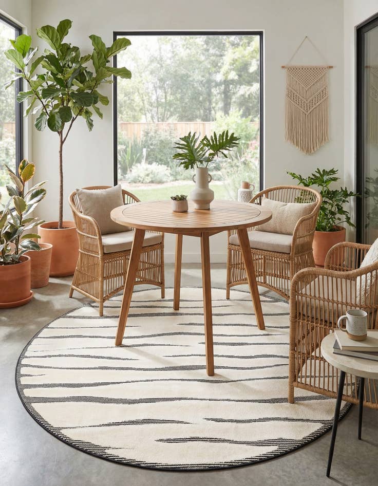 Detail image of 7' 10 x 7' 10 Prismatic Round Rug