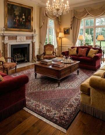 6' 8 x 10' Bidjar With Silk Rug