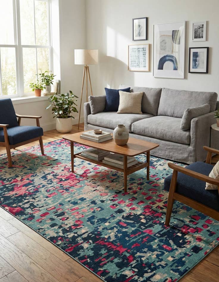 Detail image of 10' 6 x 16' 5  Washable Barcelona Rug