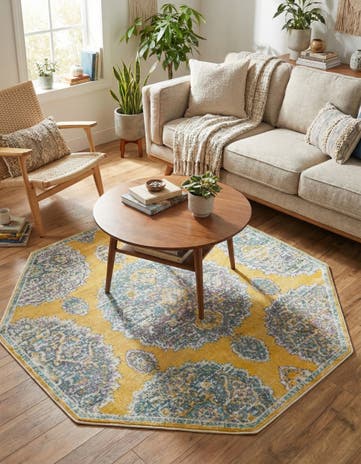 Yellow Paragon Octagon Rug
