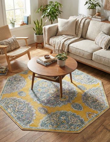 Yellow Paragon Octagon Rug
