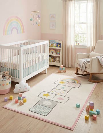 4' x 6' Hopscotch Whimsy Kids Rug