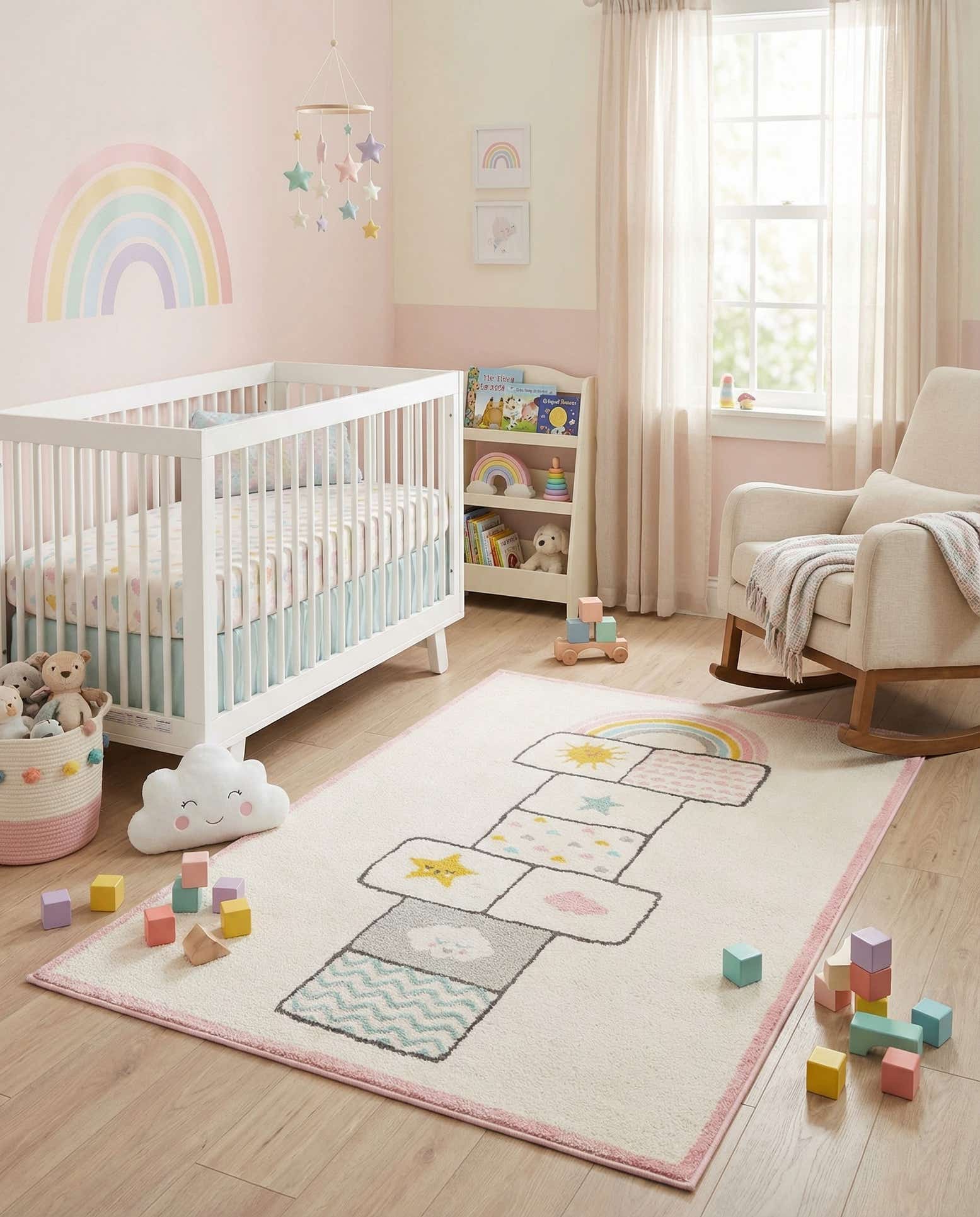 4' x 6' Hopscotch Whimsy Kids Rug
