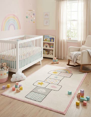 4' x 6' Hopscotch Whimsy Kids Rug