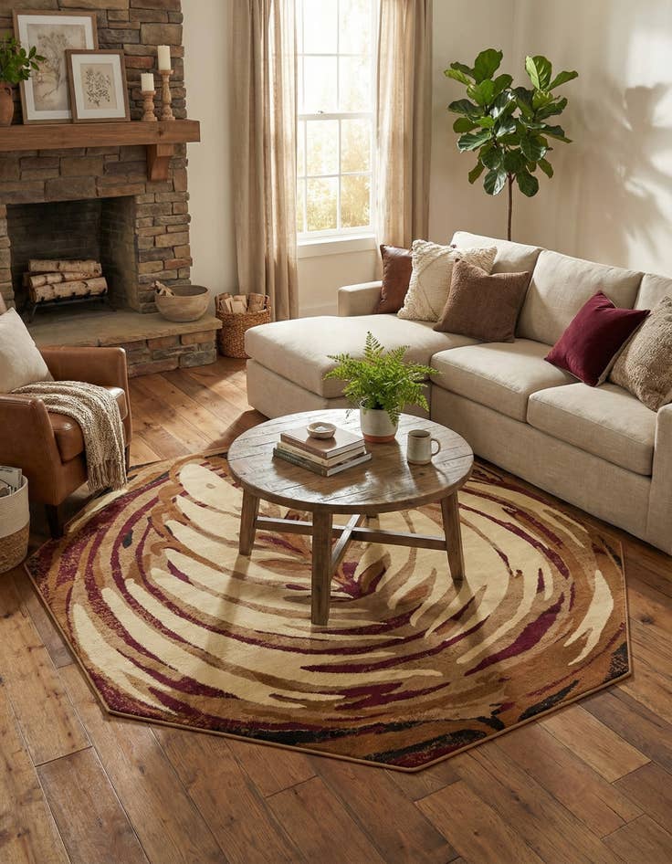 Detail image of 7' x 7' Cafe Octagon Rug