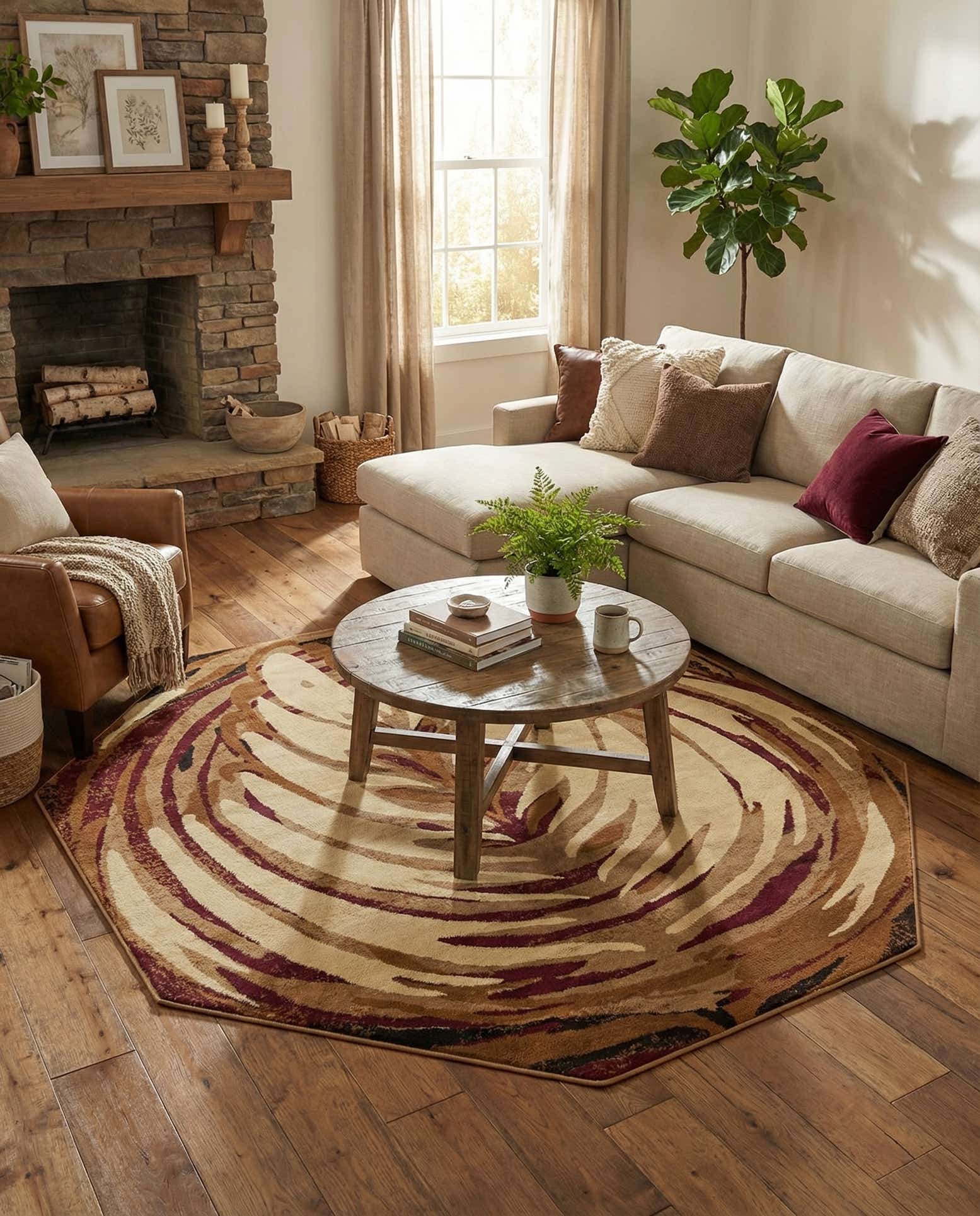 7' x 7' Cafe Octagon Rug