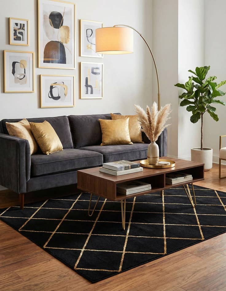 Detail image of 5' 3 x 7' Vogue Geo Rug