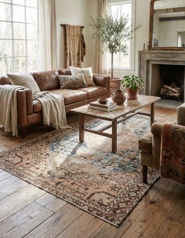 4' 4 x 7' Hand Knotted Ultra Vintage Persian Wool Rug