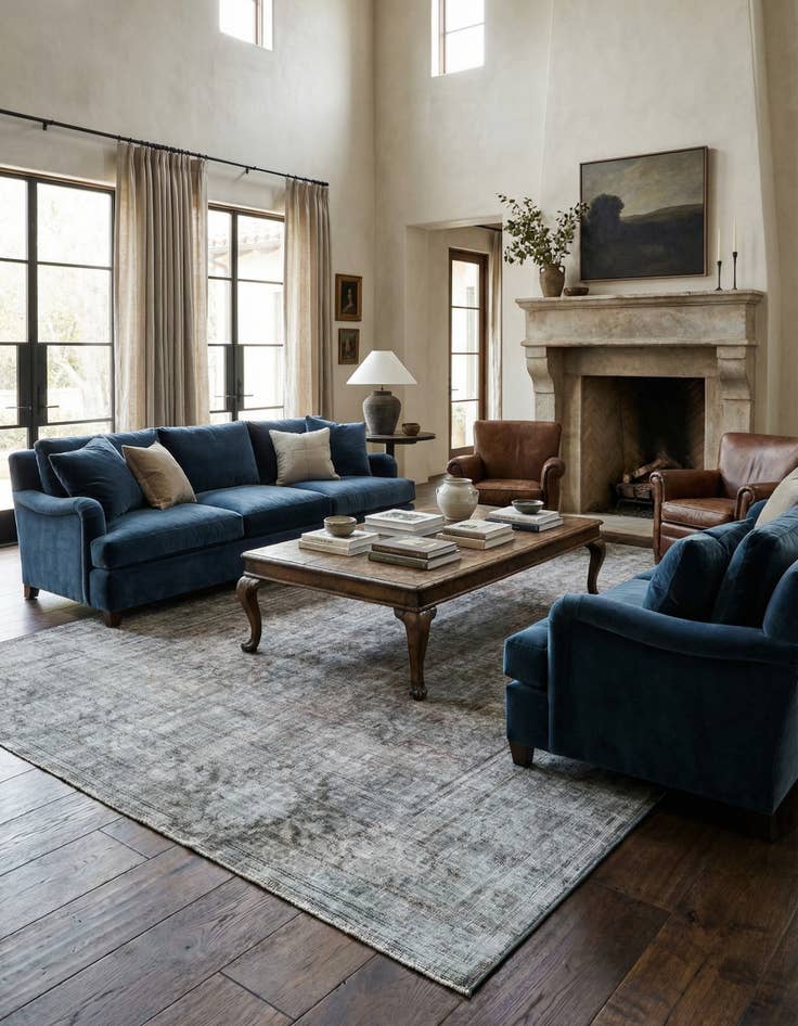 Detail image of 4' 11 x 7' 5 Vintage Royal Wool Rug