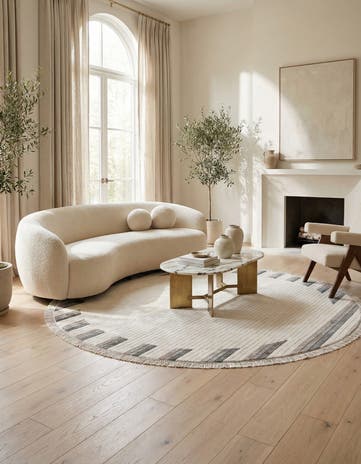 6' 5 x 6' 5 Hand Knotted Darya Wool Round Rug