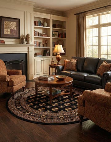 6' x 6' Bokhara Round Rug