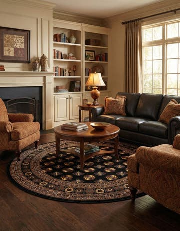6' x 6' Bokhara Round Rug