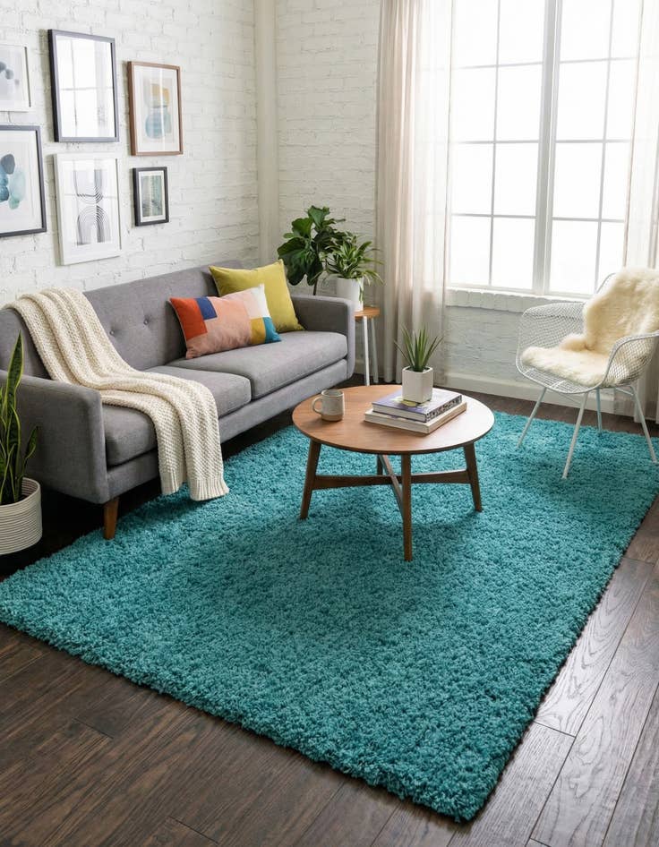 Detail image of 4' x 6' Solid Shag Rug