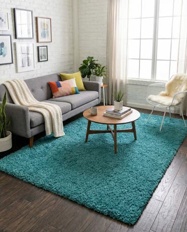  4' x 6' Solid Shag Rug