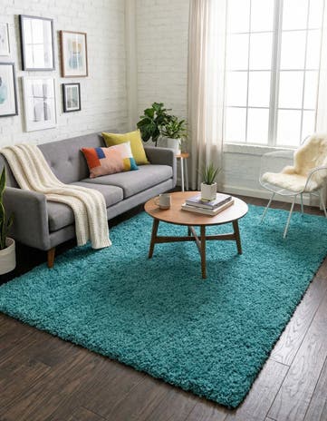 4' x 6' Solid Shag Rug