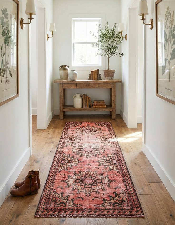 Detail image of 3' 2 x 9' 1  Hand Knotted Ultra Vintage Persian Wool Runner Rug