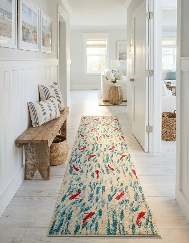 Detail image of 2' 7 x 10'  Washable Capri Runner Rug