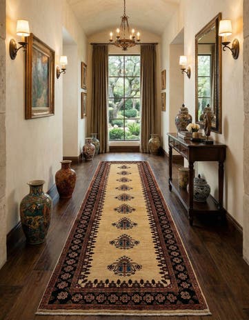 3' x 9' 8 Luribaft Wool Runner Rug