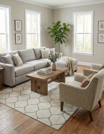 10' x 13' Lattice Frieze Rug