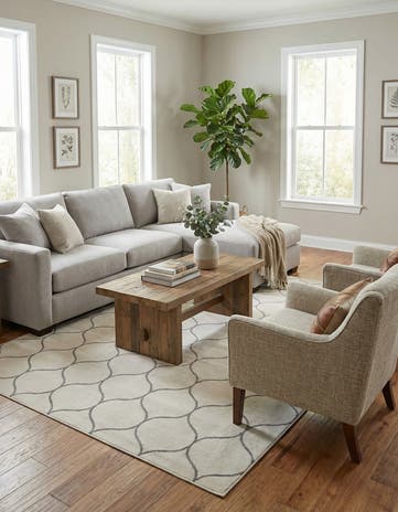10' x 13' Lattice Frieze Rug