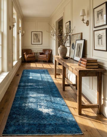 3' 7 x 15' 9 Hand Knotted Ultra Vintage Persian Wool Runner Rug