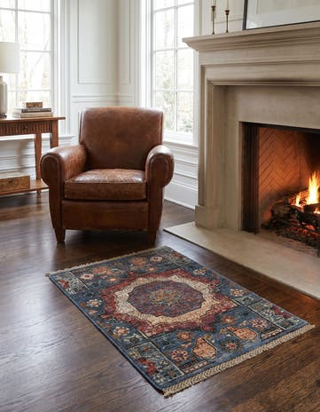 2' 1 x 3' Hand Knotted Mamluk Ziegler Rug