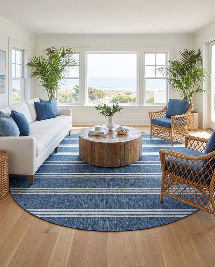 Detail image of 10' 8 x 10' 8 Easy-Clean Jill Zarin Anguilla Indoor / Outdoor Round Rug