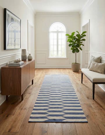 2' 8 x 9' 8 Hand Woven Kilim Modern Wool Runner Rug