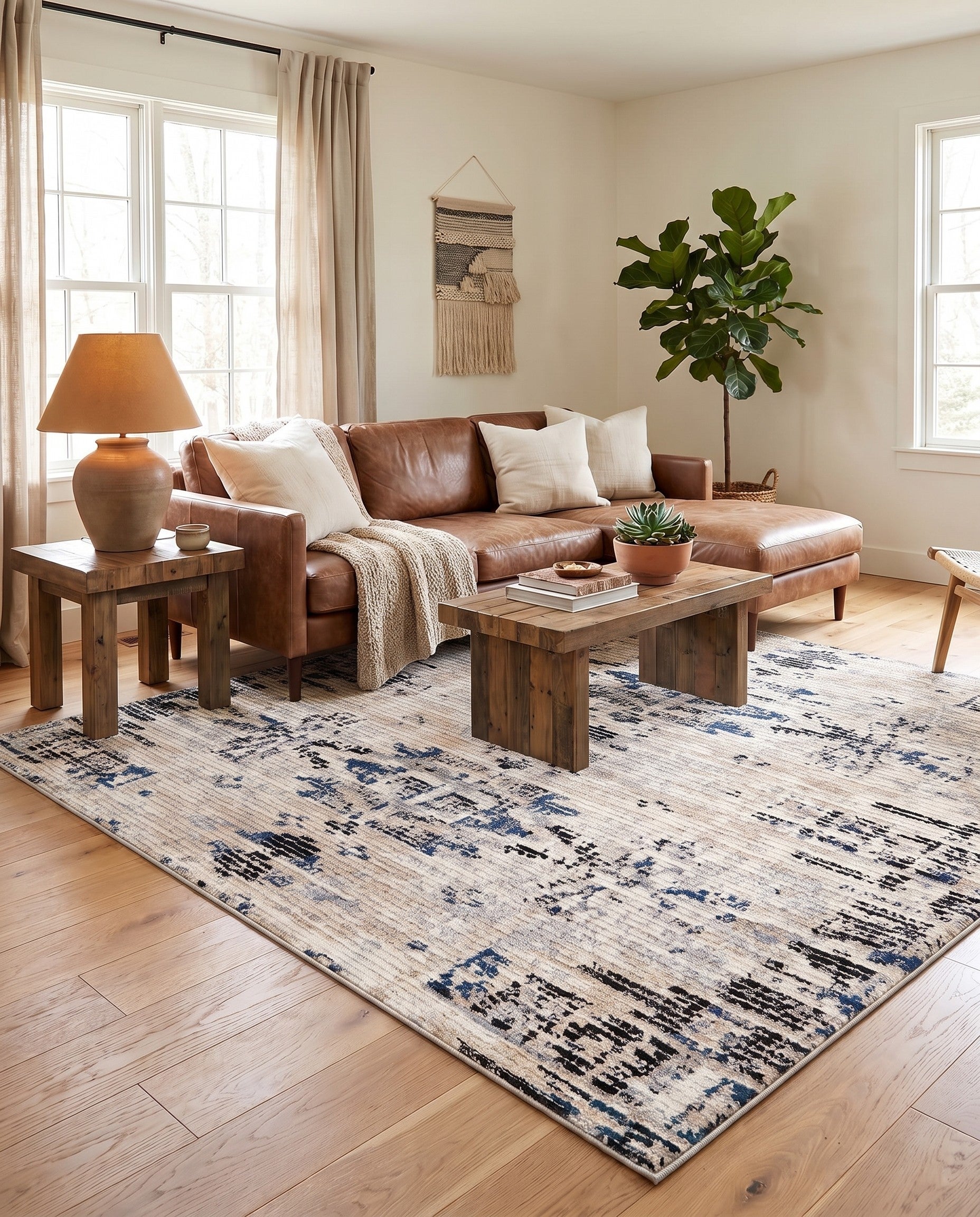 Ivory Tucson Square Rug