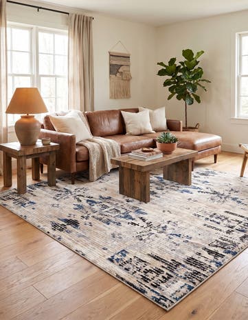 Ivory Tucson Square Rug