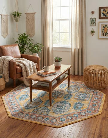 Yellow Lola Octagon Rug
