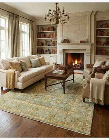 6' 6 x 9' 4 Hand Knotted Peshawar Ziegler Rug