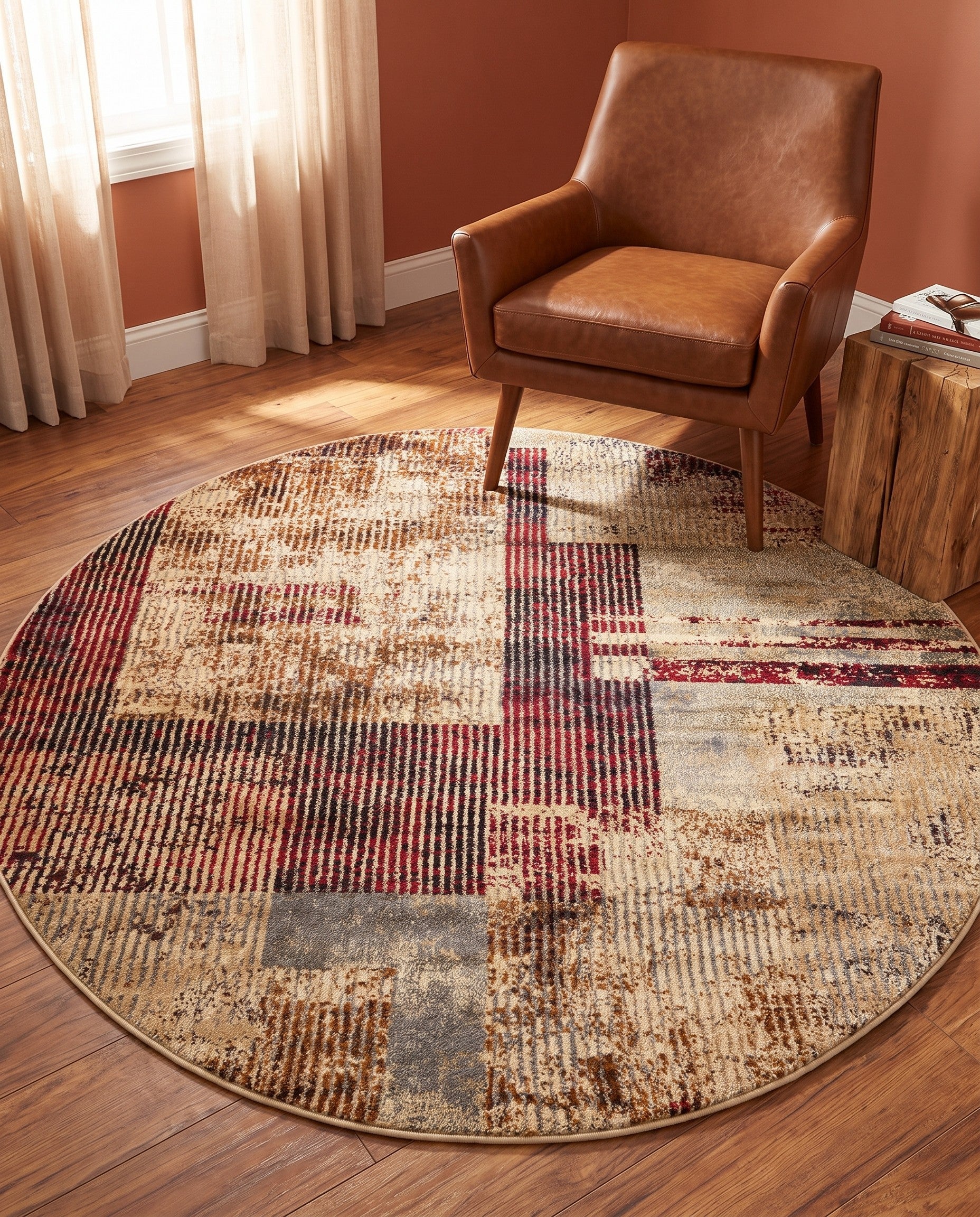5' 3 x 5' 3 Saturn Round Rug