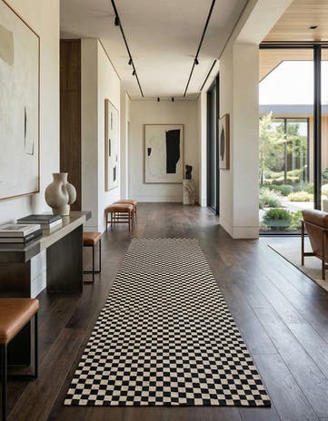 8' 3 x 16' 1 Hand Woven Kilim Modern Wool Runner Rug
