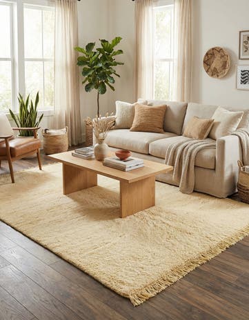 5' 3 x 8' 10 Hand Knotted Moroccan Wool Rug